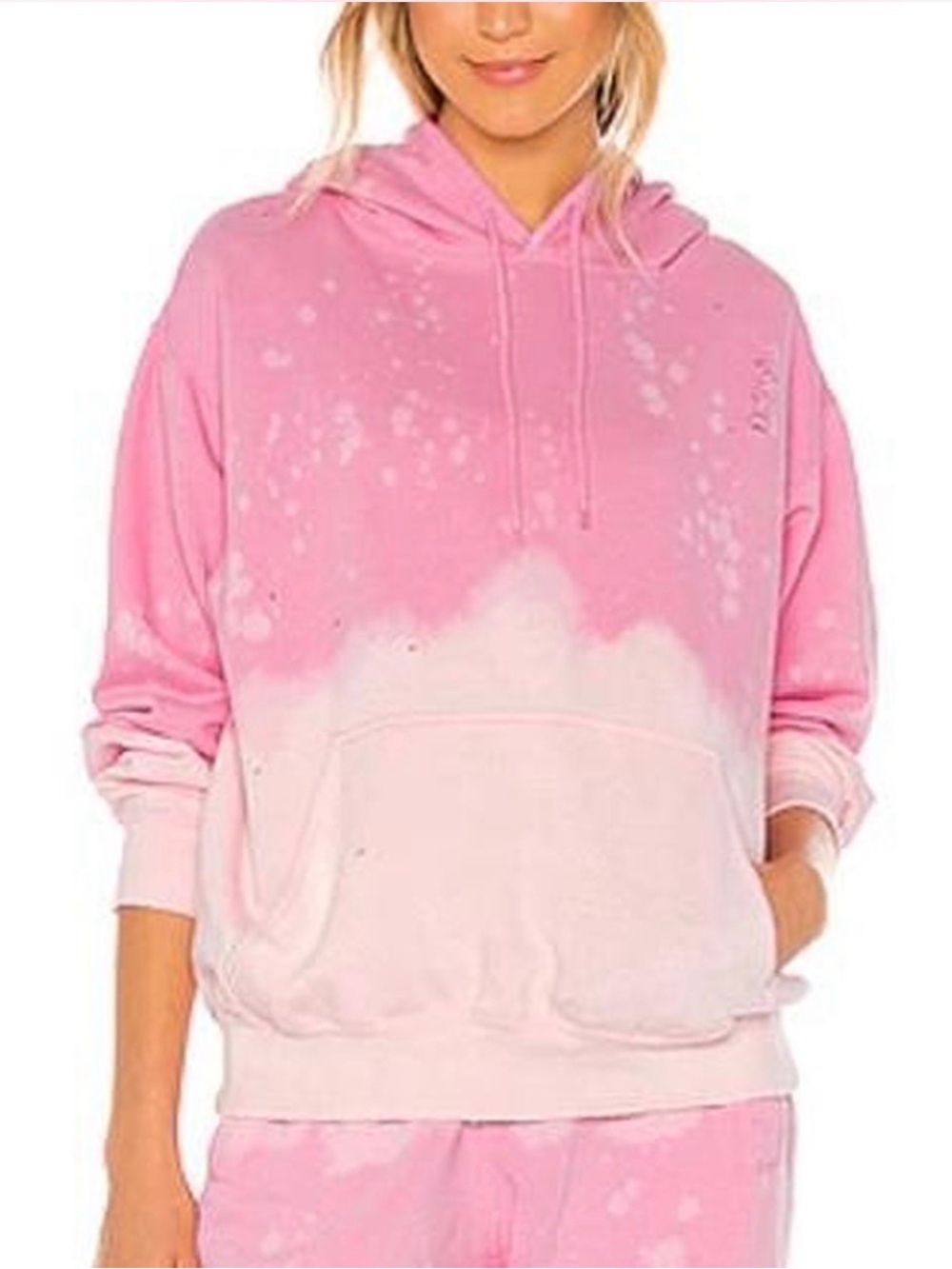 Women's Pink Ombre Hoodie with Front Pocket